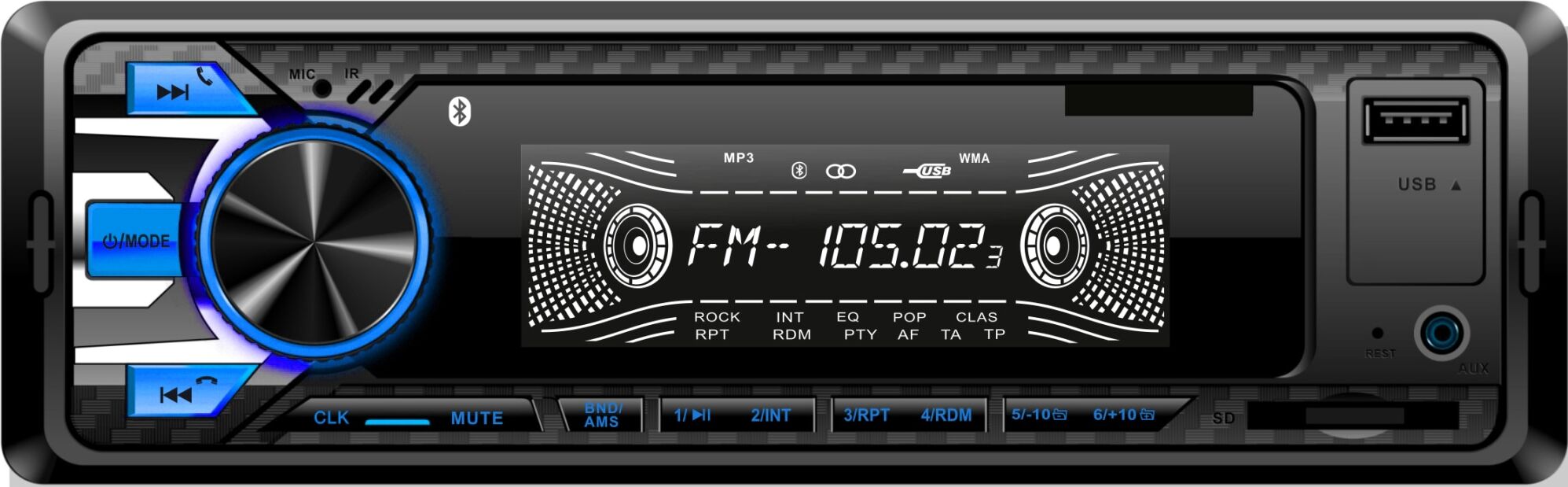 Livia LAS8012 USB/SD BT RDS-radio autosoitin Livia LAS8012 USB/SD BT RDS-radio autosoitin