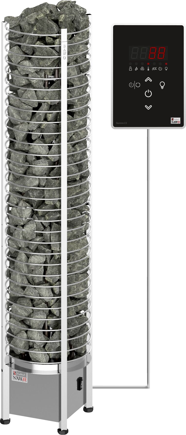 SaWo Tower Round Ni2 9 kw sähkökiuas SaWo Tower Round Ni2 9 kw sähkökiuas