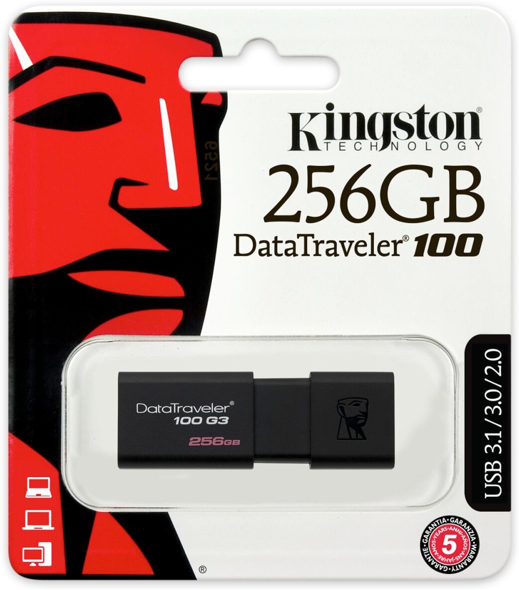 Kingston DT100 G3 256GB muistitikku Kingston DT100 G3 256GB muistitikku