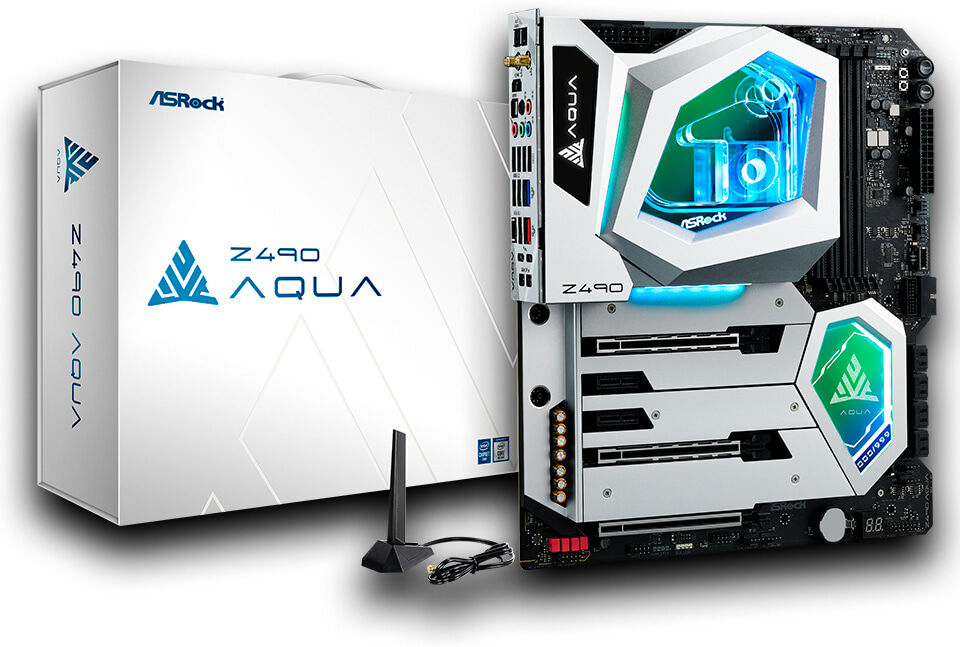 ASRock Z490 AQUA Limited Edition LGA1200 E-ATX emolevy ASRock Z490 AQUA Limited Edition LGA1200 E-ATX emolevy