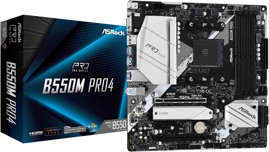 ASRock B550M Pro4 AM4 mATX emolevy ASRock B550M Pro4 AM4 mATX emolevy