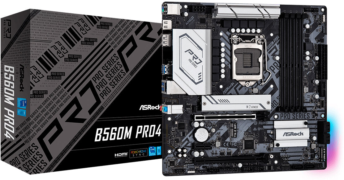 ASRock B560M Pro4 LGA1200 mATX emolevy