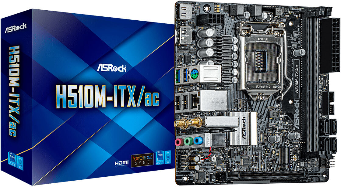ASRock H510M-ITX/ac LGA1200 mITX emolevy ASRock H510M-ITX/ac LGA1200 mITX emolevy