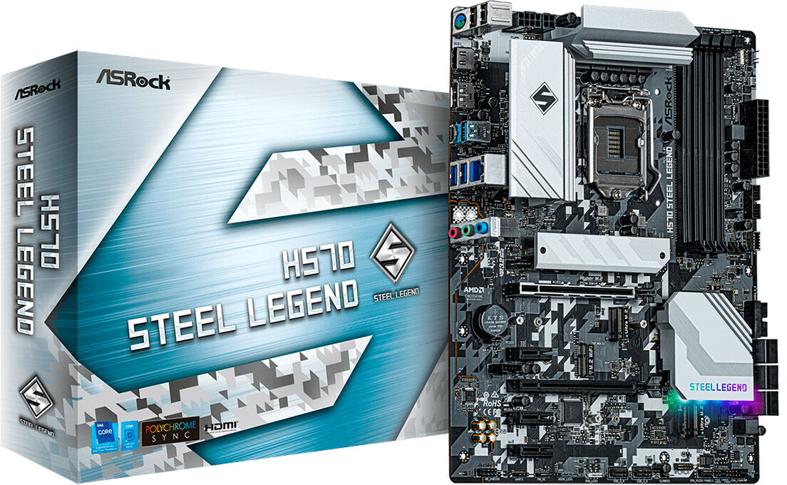 ASRock H570 Steel Legend LGA1200 ATX emolevy ASRock H570 Steel Legend LGA1200 ATX emolevy