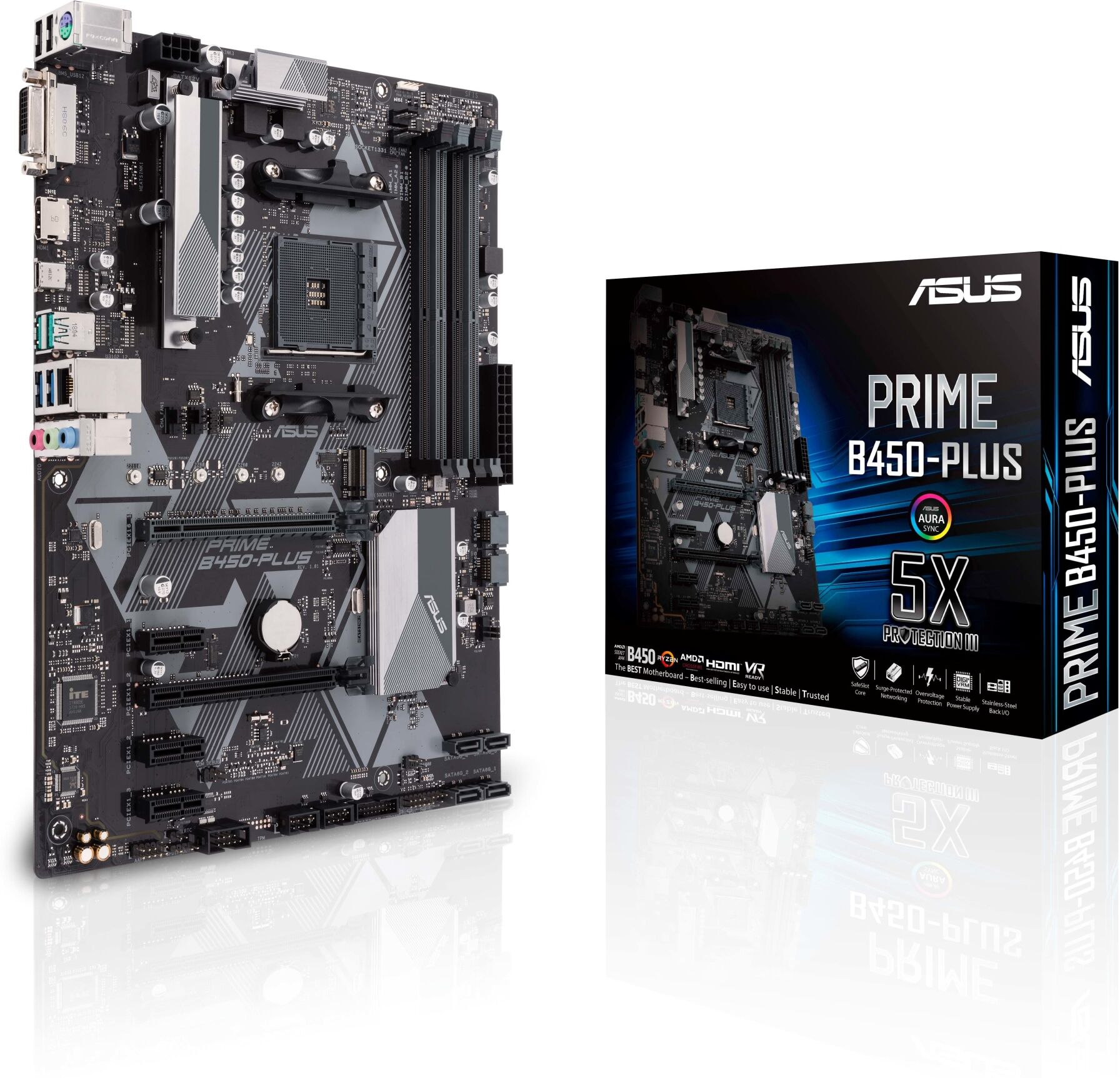 Asus Prime B450-PLUS AM4 ATX emolevy Asus Prime B450-PLUS AM4 ATX emolevy