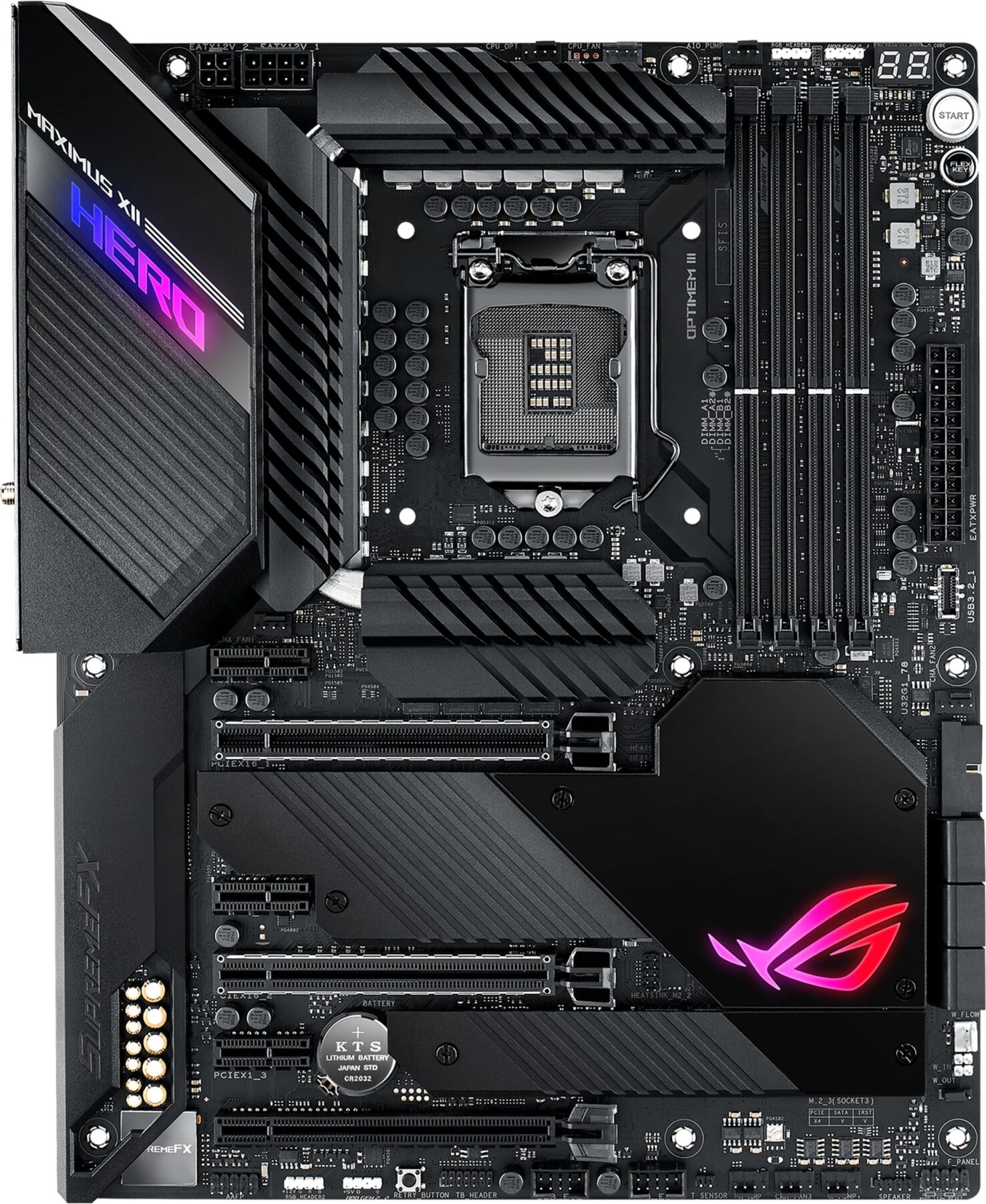 Asus ROG Maximus XII Hero Wi-Fi LGA1200 ATX emolevy Asus ROG Maximus XII Hero Wi-Fi LGA1200 ATX emolevy