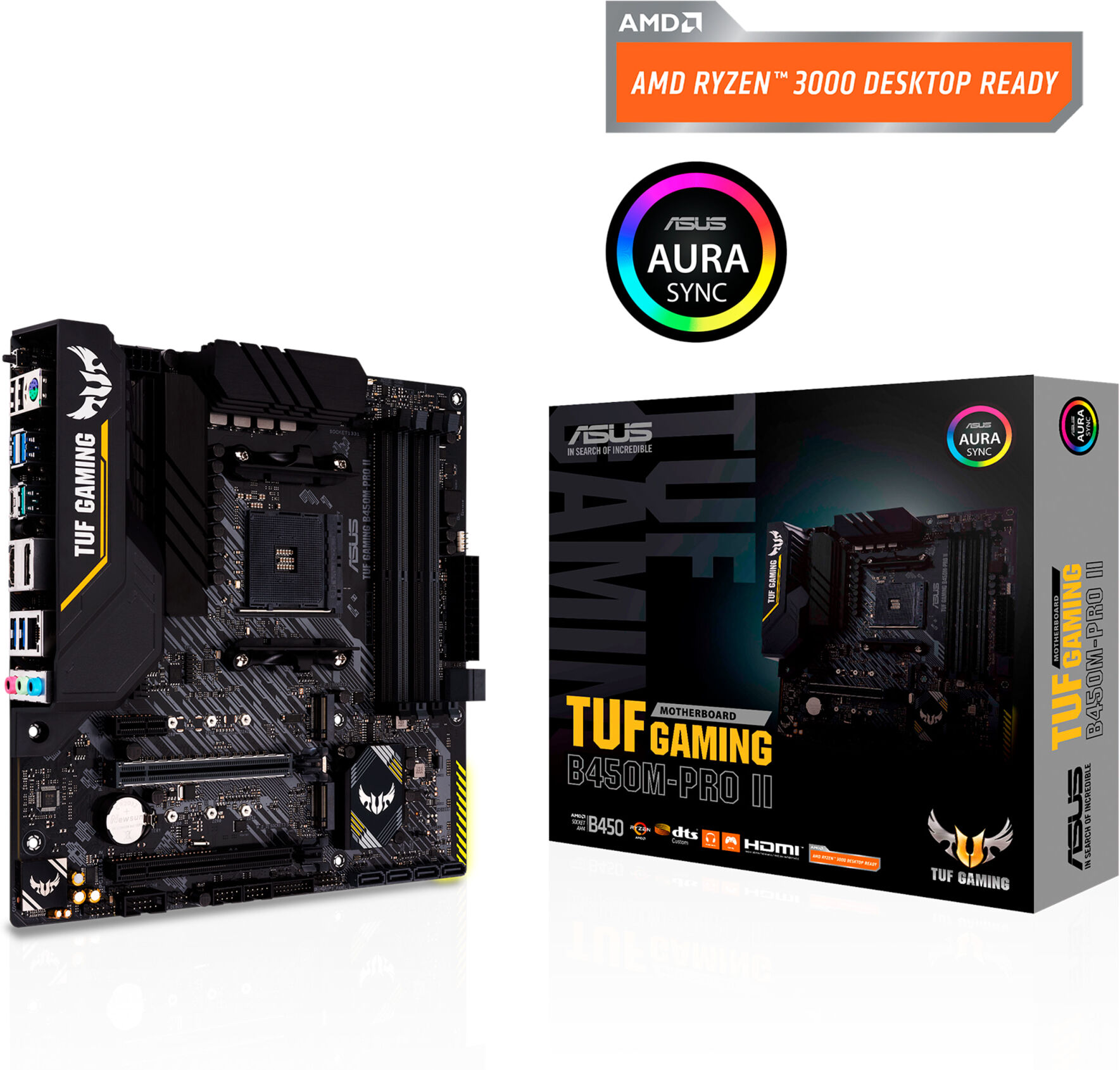 Asus TUF Gaming B450M-PRO II AM4 mATX emolevy Asus TUF Gaming B450M-PRO II AM4 mATX emolevy