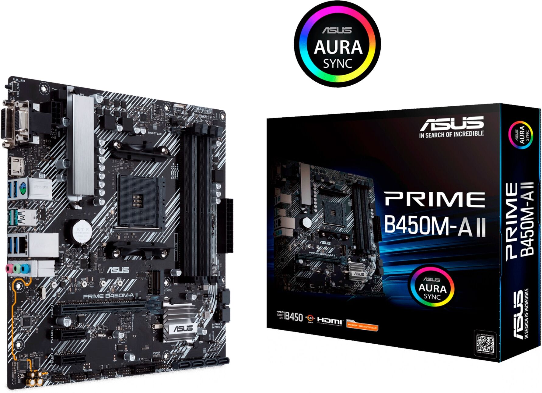 Asus Prime B450M-A II AM4 mATX emolevy Asus Prime B450M-A II AM4 mATX emolevy