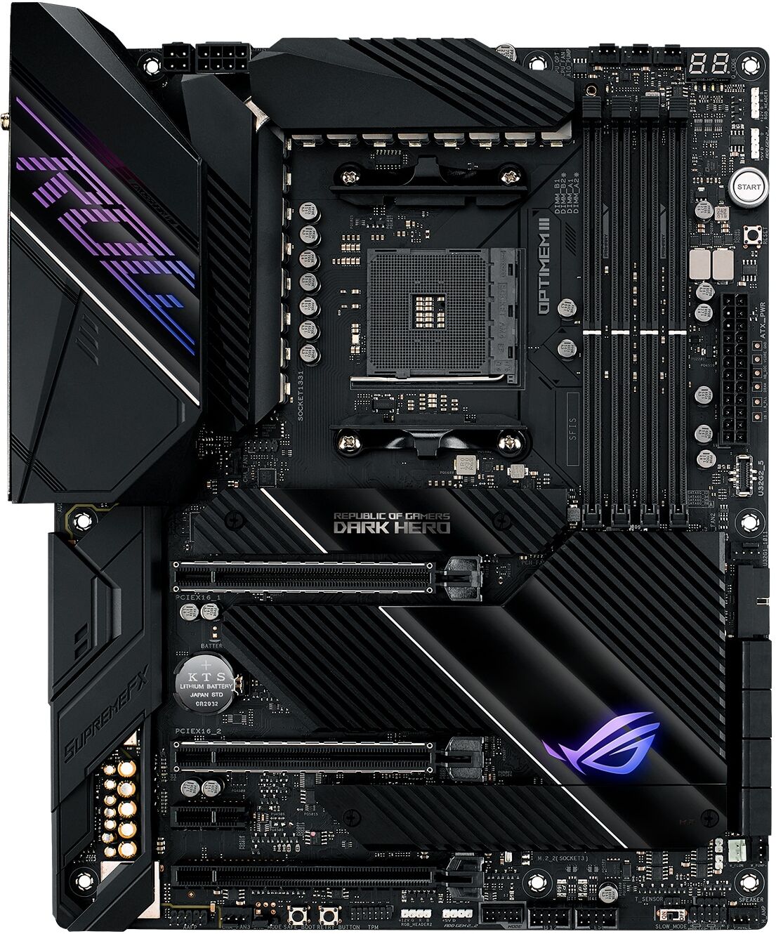Asus ROG Crosshair VIII Dark Hero AM4 ATX emolevy Asus ROG Crosshair VIII Dark Hero AM4 ATX emolevy
