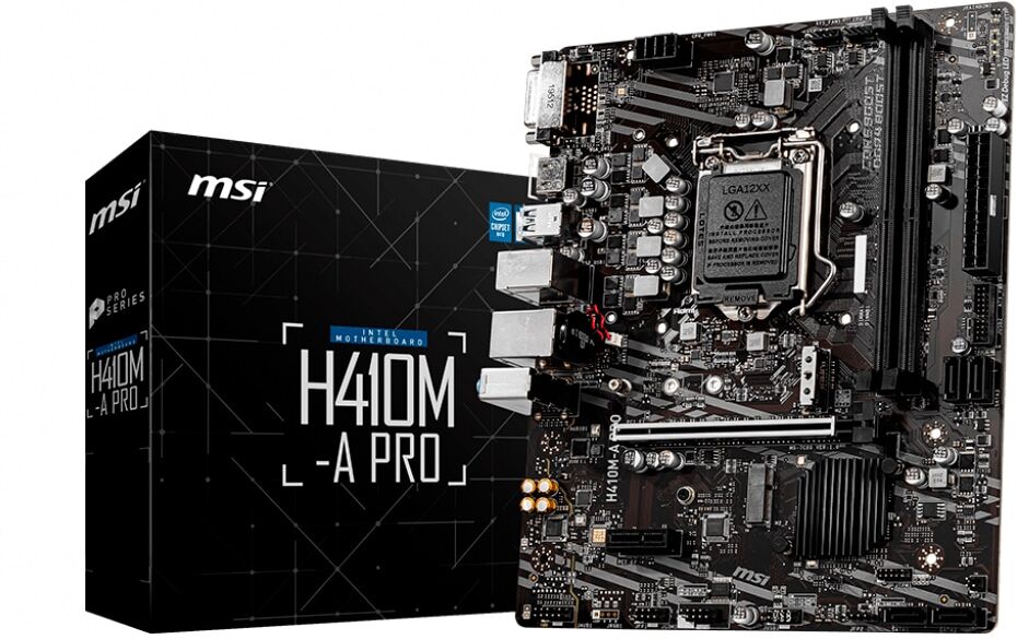 MSI H410M-A PRO LGA1200 mATX emolevy MSI H410M-A PRO LGA1200 mATX emolevy
