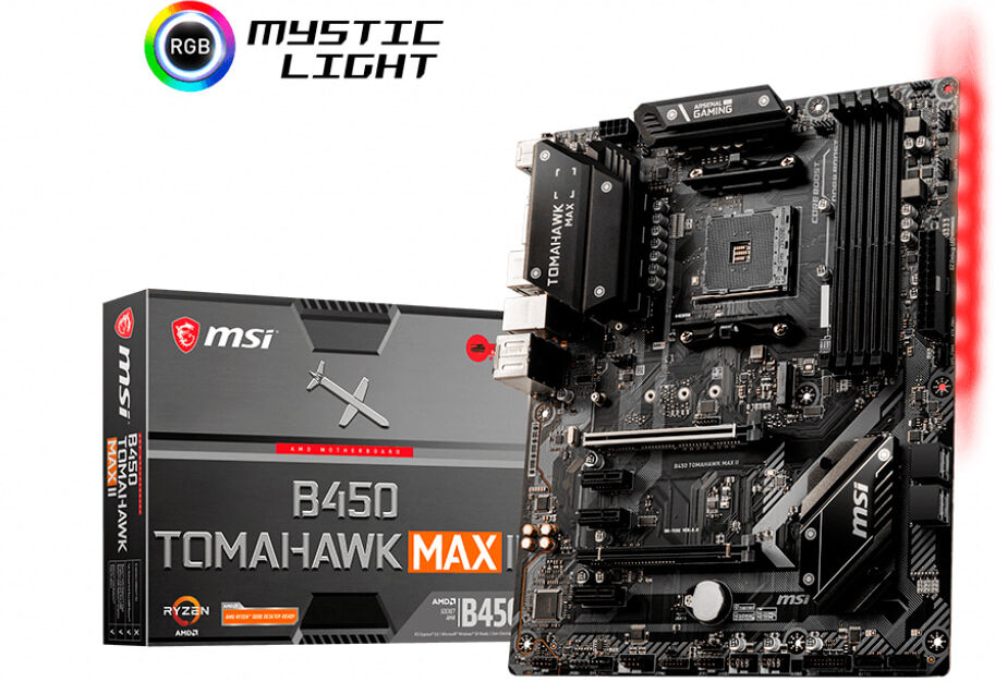 MSI B450 Tomahawk MAX II AM4 ATX emolevy MSI B450 Tomahawk MAX II AM4 ATX emolevy