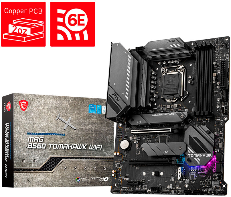 MSI MAG B560 Tomahawk WiFi LGA1200 ATX emolevy MSI MAG B560 Tomahawk WiFi LGA1200 ATX emolevy
