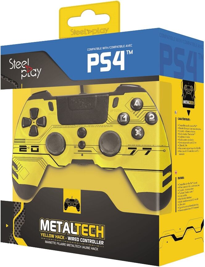 Steelplay MetalTech Cyberpunk Edition langallinen PS4/PC peliohjain Steelplay MetalTech Cyberpunk Edition langallinen PS4/PC peliohjain
