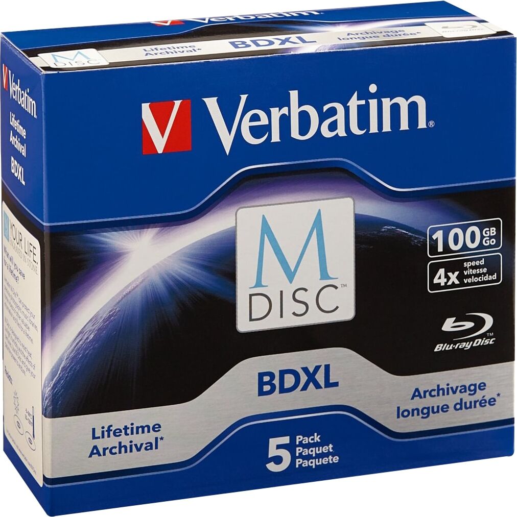 Verbatim BD-R M-disc 4x 100GB 5 kpl BDXL levy