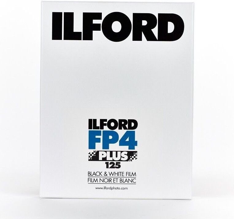 Ilford FP4 Plus 125 4x5' mustavalkofilmi Ilford FP4 Plus 125 4x5' mustavalkofilmi