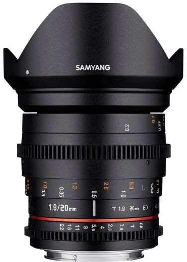 Samyang 20mm T 1,9 VDSLR Micro Four Thirds objektiivi Samyang 20mm T 1,9 VDSLR Micro Four Thirds objektiivi