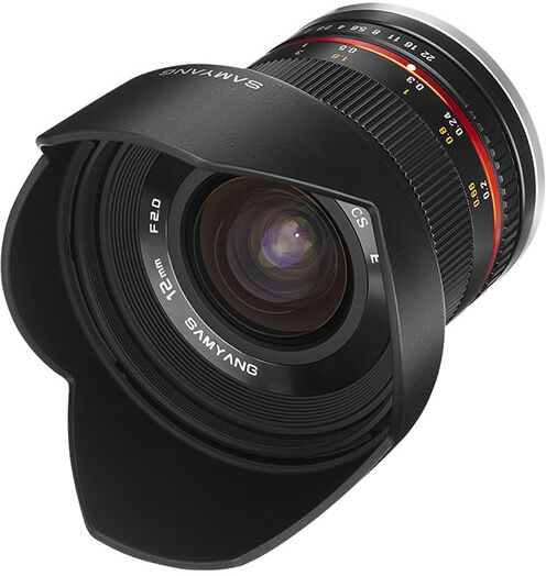 Samyang 12mm f/2.0 Micro Four Thirds hopea objektiivi