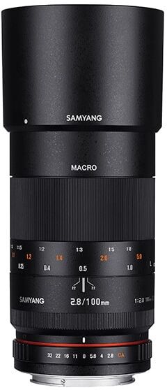 Samyang 100mm f/2.8 Sony E objektiivi Samyang 100mm f/2.8 Sony E objektiivi