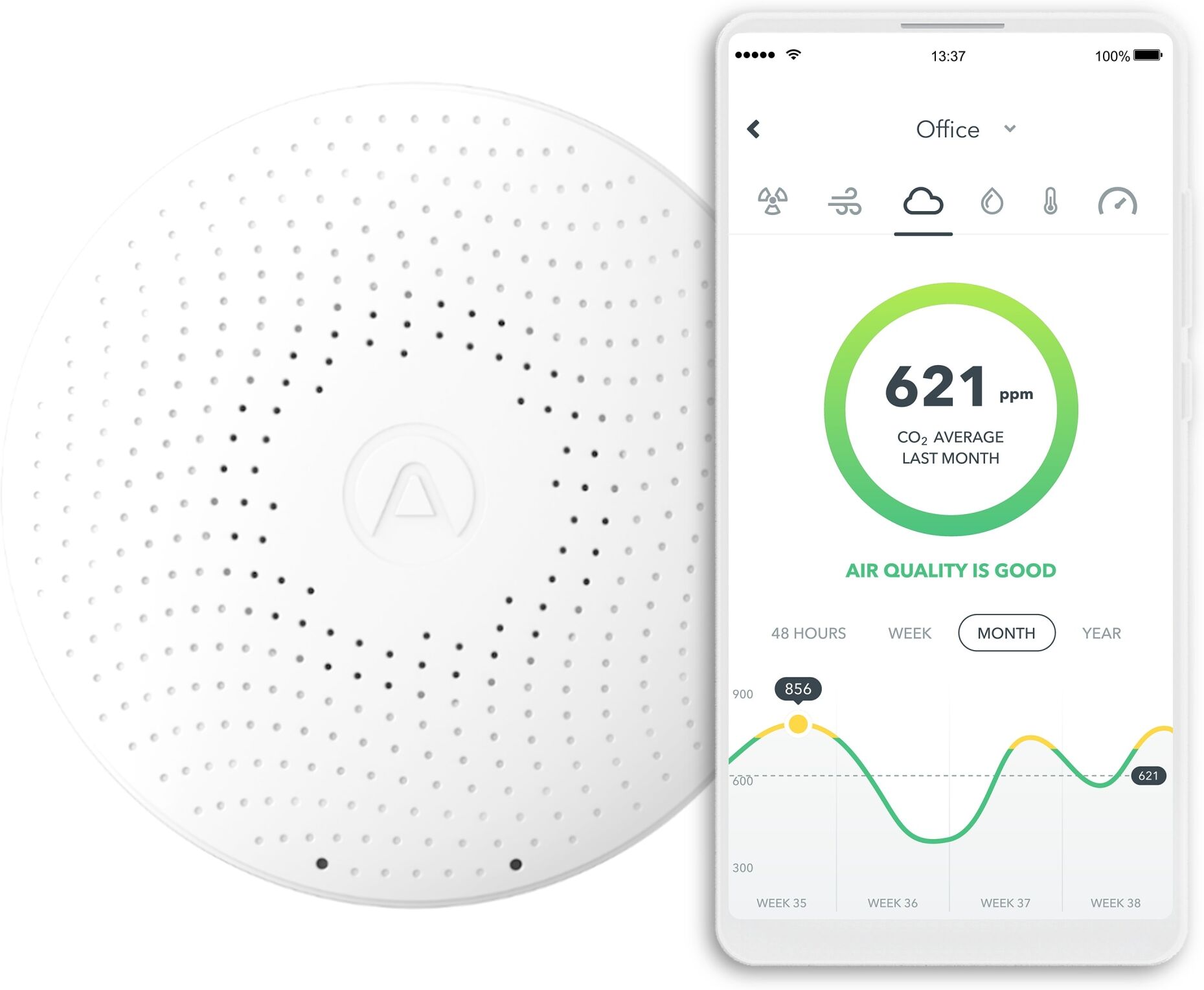 Airthings Wave Plus radonmittari Airthings Wave Plus radonmittari