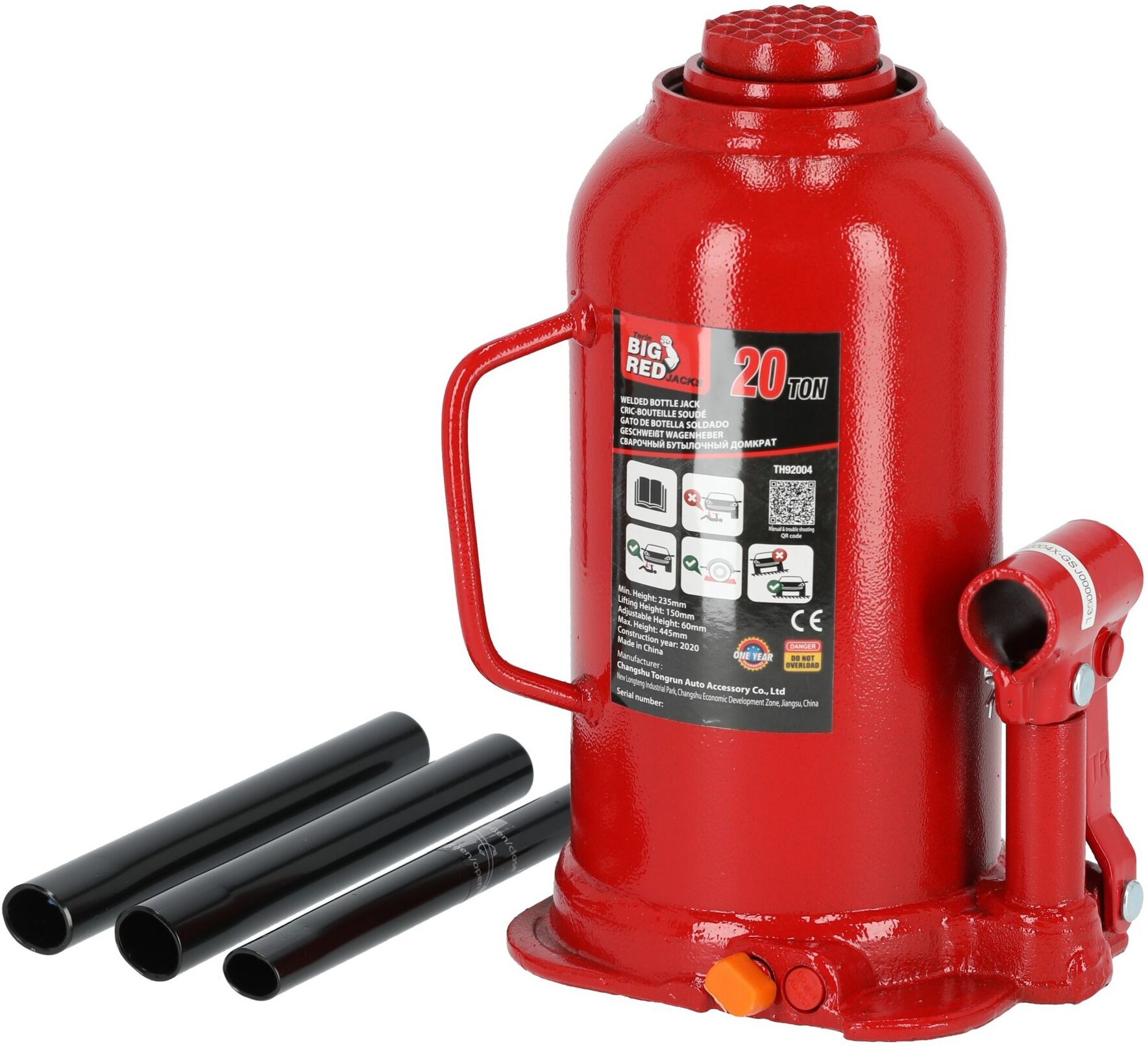 Torin Big Red 20t pullotunkki Torin Big Red 20t pullotunkki