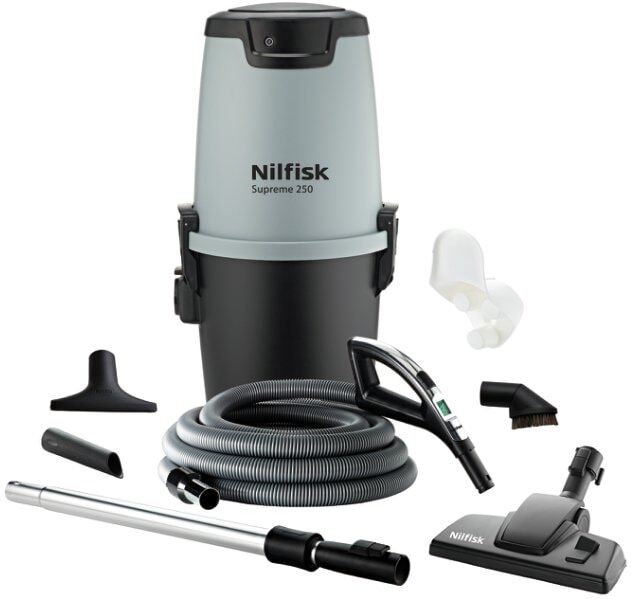 Nilfisk All-In-1 LCD Deluxe 12m keskuspölynimuri Nilfisk All-In-1 LCD Deluxe 12m keskuspölynimuri