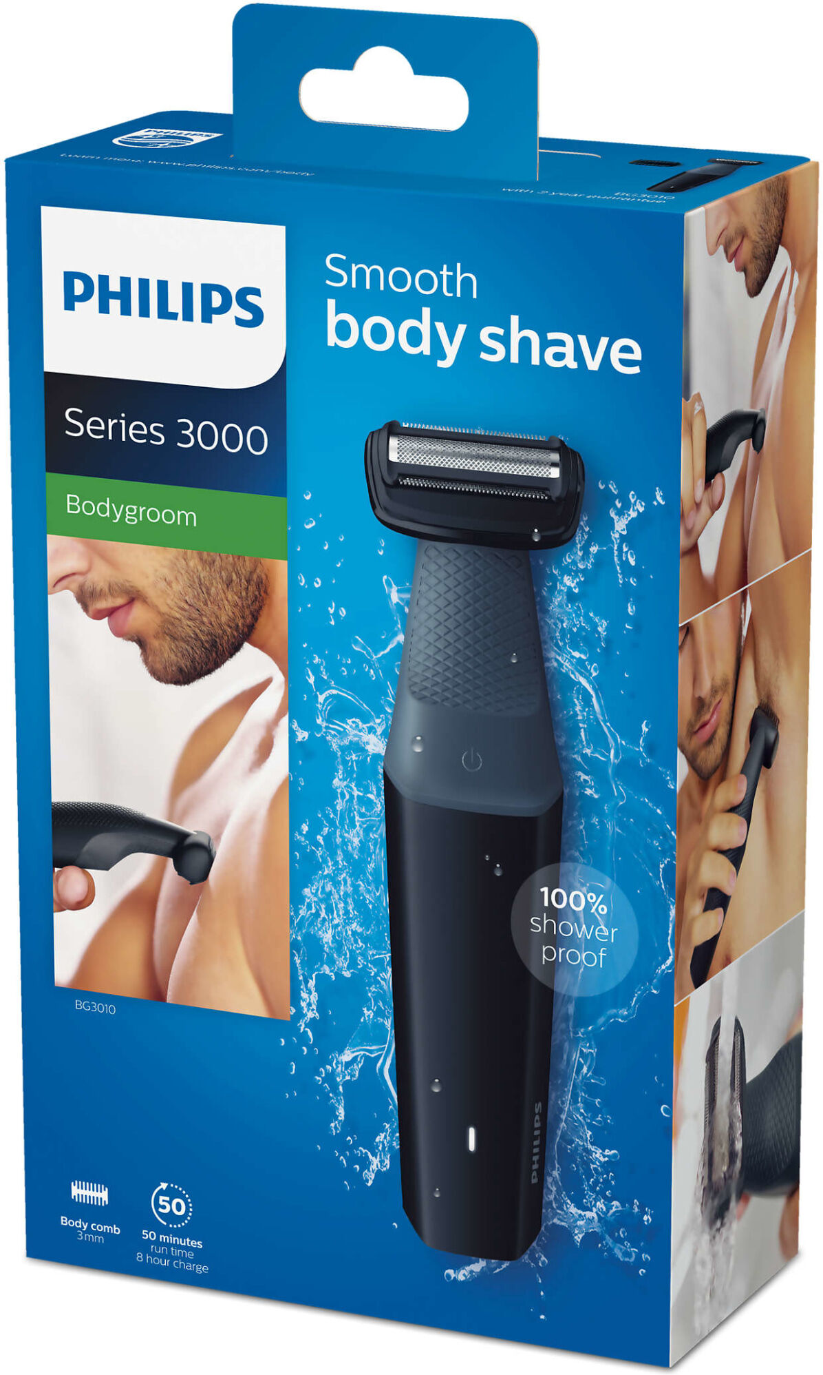 Philips Bodygroom BG3010/15 suihkunkestävä vartalotrimmeri Philips Bodygroom BG3010/15 suihkunkestävä vartalotrimmeri