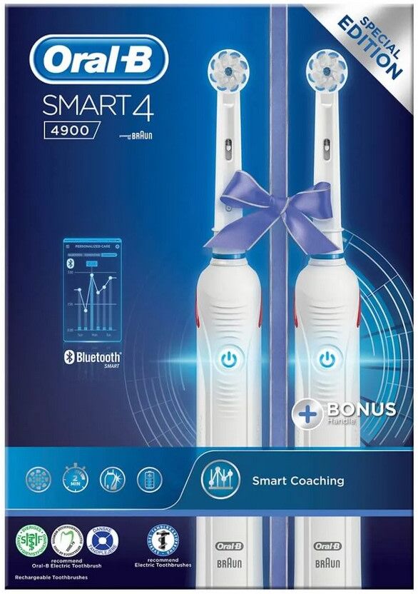 Oral-B Smart 4900 Duo sähköhammasharja tuplarungolla Oral-B Smart 4900 Duo sähköhammasharja tuplarungolla