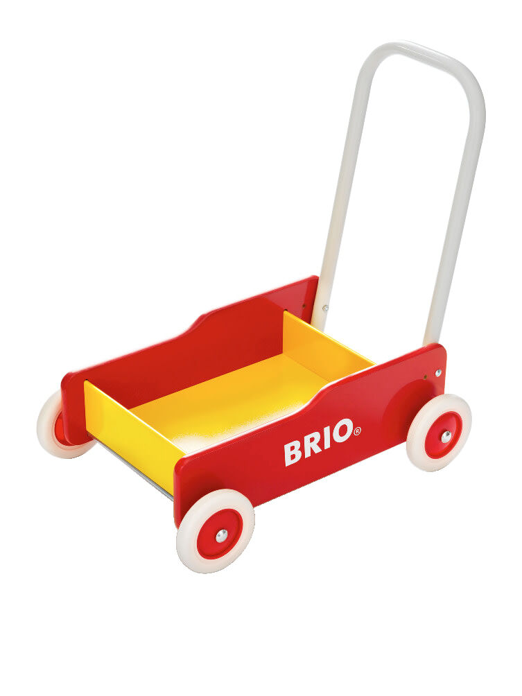 Brio punainen/keltainen kävelyvaunu