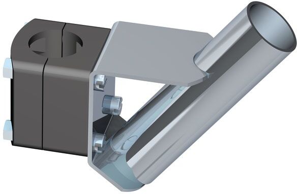 Kaidekiinnitteinen lipputangon pidike Kaidekiinnitteinen lipputangon pidike