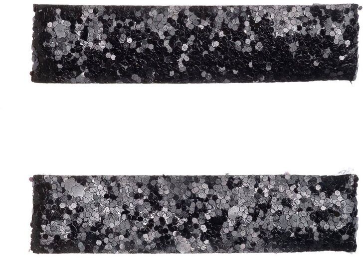 DARK Glitter Hair Clips Large 2 kpl ─ Black DARK Glitter Hair Clips Large 2 kpl ─ Black