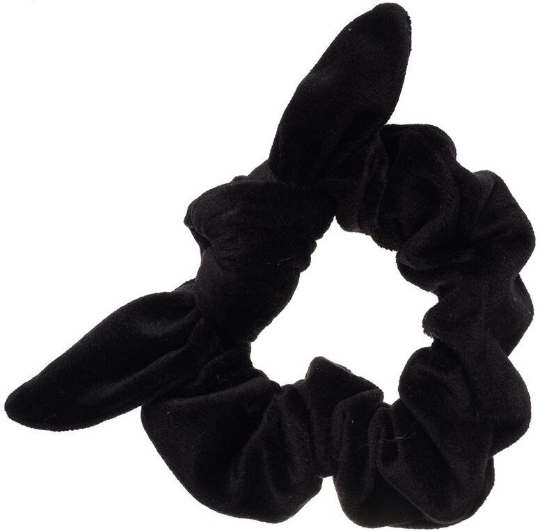 DARK Velvet Scrunchie With Bow ─ Black DARK Velvet Scrunchie With Bow ─ Black