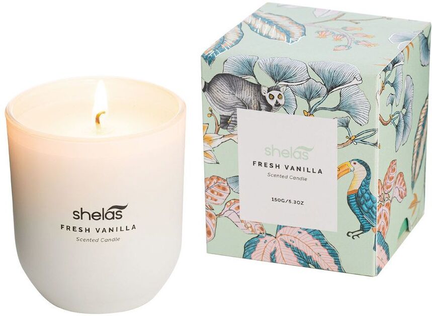 Shela`s Shelas Tuoksukynttilä Fresh Vanilla 150 g Shela`s Shelas Tuoksukynttilä Fresh Vanilla 150 g