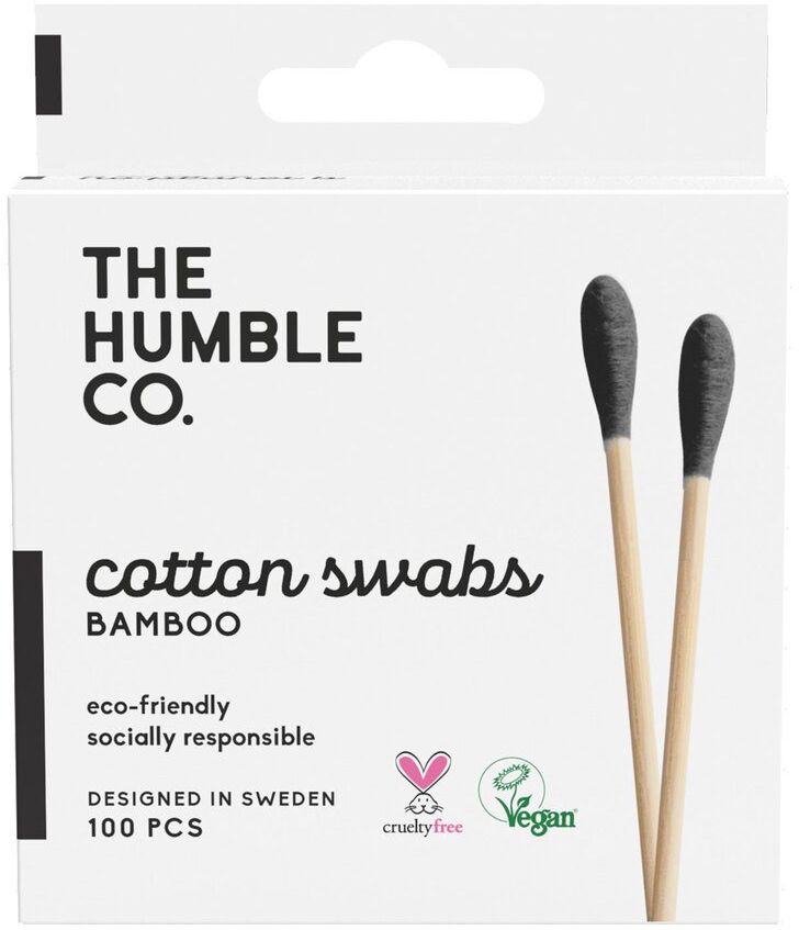 The Humble Co. The Humble Co Humble Natural Cotton Swabs 100 kpl – Black The Humble Co. The Humble Co Humble Natural Cotton Swabs 100 kpl – Black