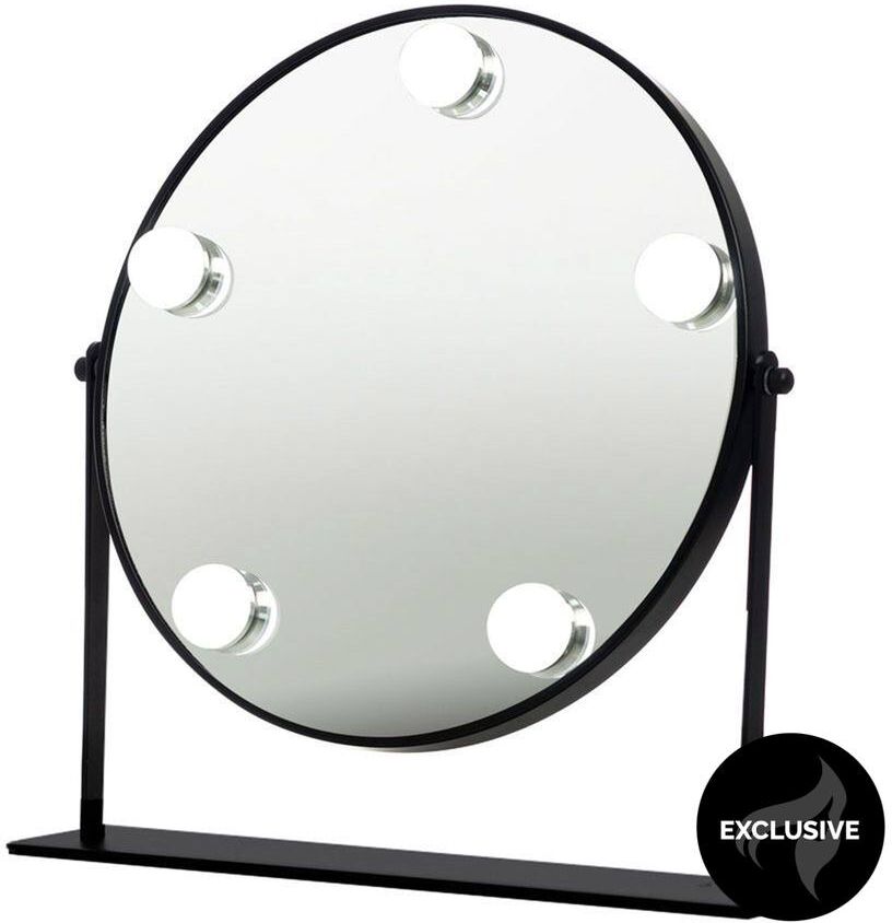 Shela`s Shelas 5 LED Hollywood Meikkipeili Pyöreä Ø30cm - Musta Shela`s Shelas 5 LED Hollywood Meikkipeili Pyöreä Ø30cm - Musta
