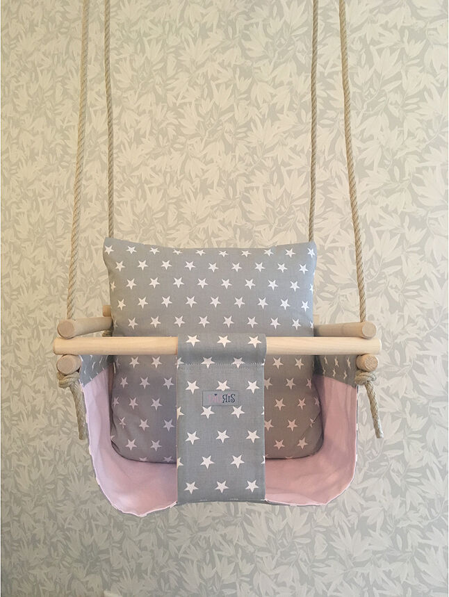 Vauvan keinu Tähtitaivas Vaaleanpunainen Vauvan keinu Tähtitaivas Vaaleanpunainen