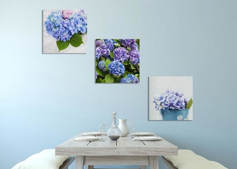 Kolmeosainen taulu Blue Hydrangeas Kolmeosainen taulu Blue Hydrangeas