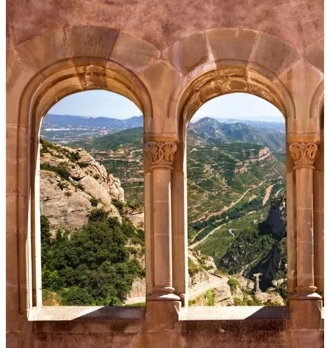 Fleece-kuvatapetti Arch window 225x250 cm Fleece-kuvatapetti Arch window 225x250 cm