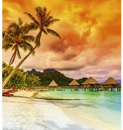 Fleece-kuvatapetti Polynesia 225x250 cm Fleece-kuvatapetti Polynesia 225x250 cm