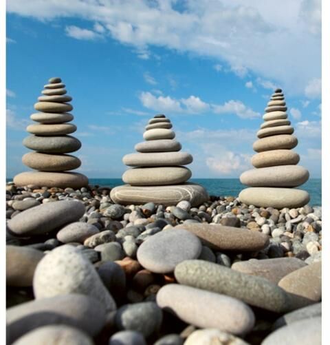 Fleece-kuvatapetti Stack of stones 225x250 cm Fleece-kuvatapetti Stack of stones 225x250 cm