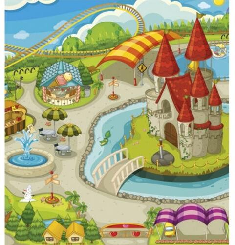 Fleece kuvatapetti Beautiful park 225x250 cm Fleece kuvatapetti Beautiful park 225x250 cm