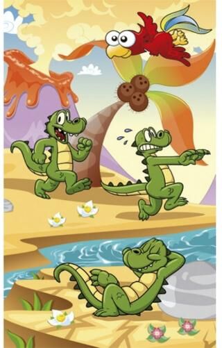 Fleece kuvatapetti Crocodiles 150x250 cm Fleece kuvatapetti Crocodiles 150x250 cm