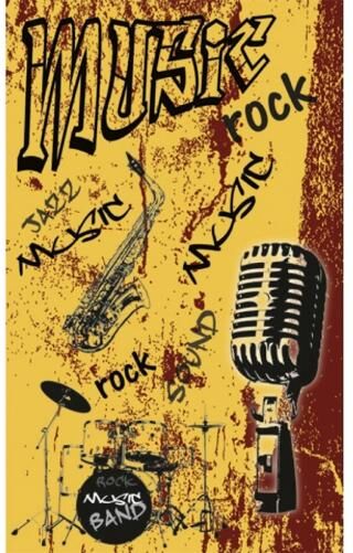 Fleece kuvatapetti Music orange 150x250 cm Fleece kuvatapetti Music orange 150x250 cm