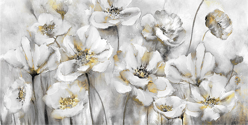 Öljymaalaus Valkoiset kukat Öljymaalaus Valkoiset kukat