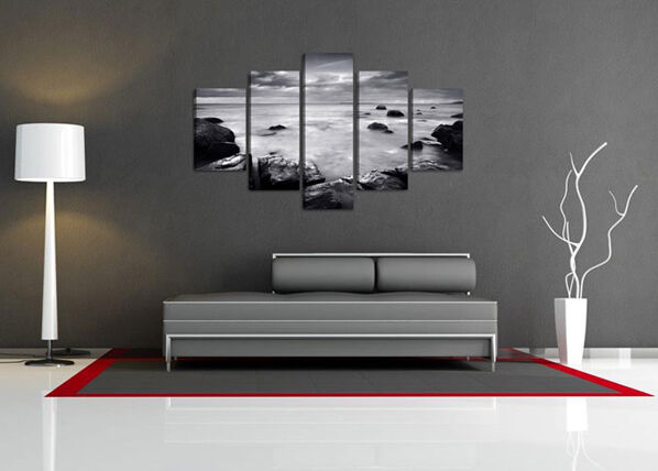 Viisiosainen taulu KIVINEN RANTA Viisiosainen taulu KIVINEN RANTA