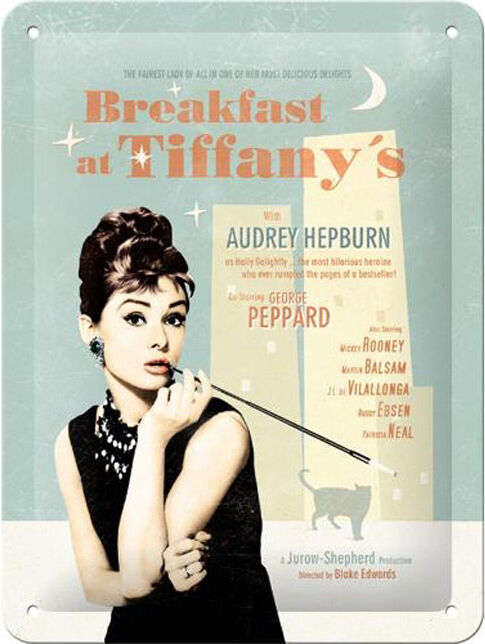 Retro metallitaulu Breakfast at Tiffany´s