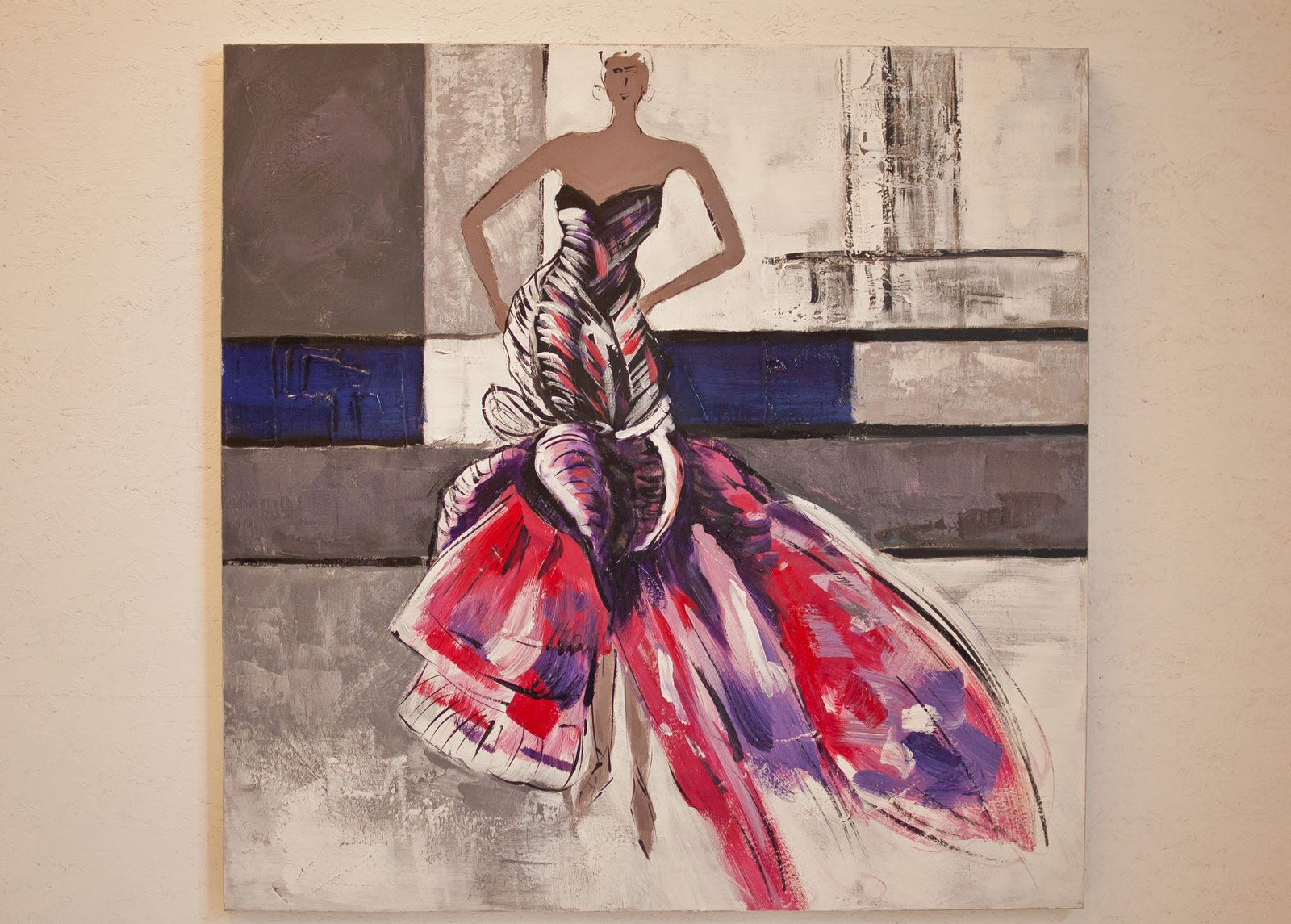 Öljymaalaus CATWALK 100x100 cm Öljymaalaus CATWALK 100x100 cm