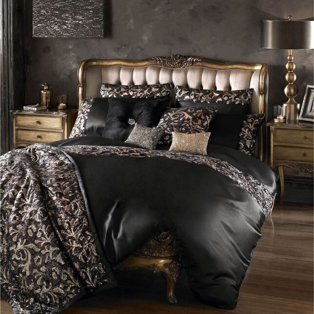 KYLIE MINOGUE pussilakana LAZZARO BLACK 200x200 cm KYLIE MINOGUE pussilakana LAZZARO BLACK 200x200 cm