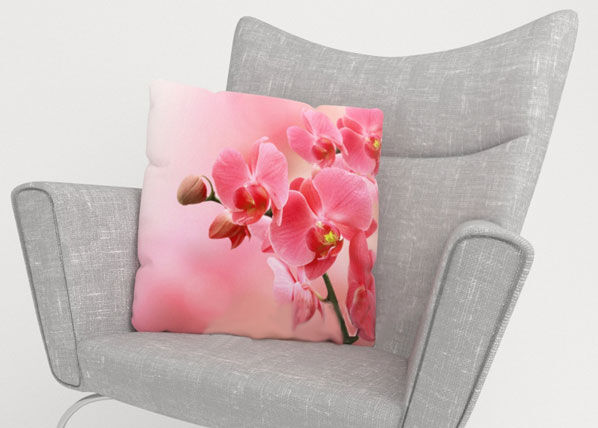 Koristetyynyliina PINK ORCHIDS 40x40 cm Koristetyynyliina PINK ORCHIDS 40x40 cm