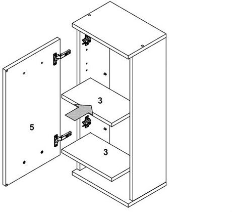 Kylpyhuoneen yläkaappi Cadiz Kylpyhuoneen yläkaappi Cadiz