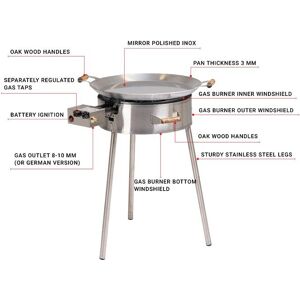 GrillSymbol grillipannu kaasupolttimella PRO-580 inox